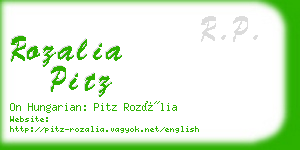 rozalia pitz business card